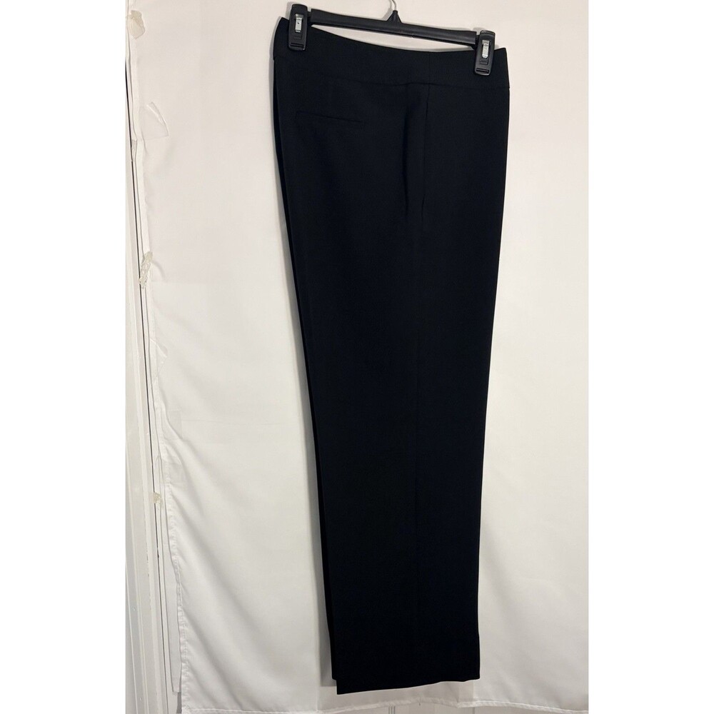 Kasper Women’s Stretch Black Crepe Pants Size 12 Wide Leg